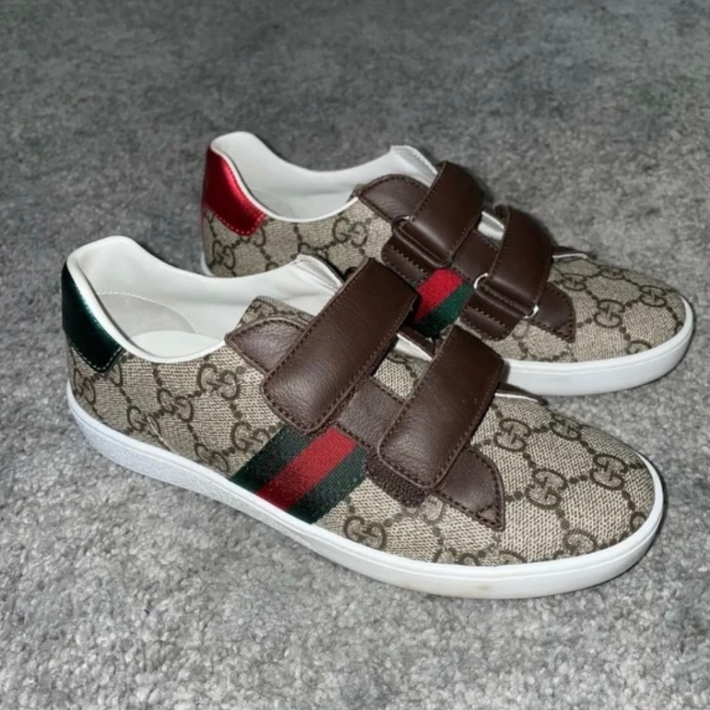 GUCCI ACE GG SUPREME SNEAKERS SZ 33 EU 2 US